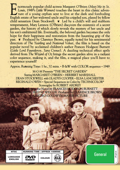 Buy Online The Secret Garden (1949) - DVD - Margaret O'Brien, Herbert Marshall | Best Shop for Old classic and hard to find movies on DVD - Timeless Classic DVD