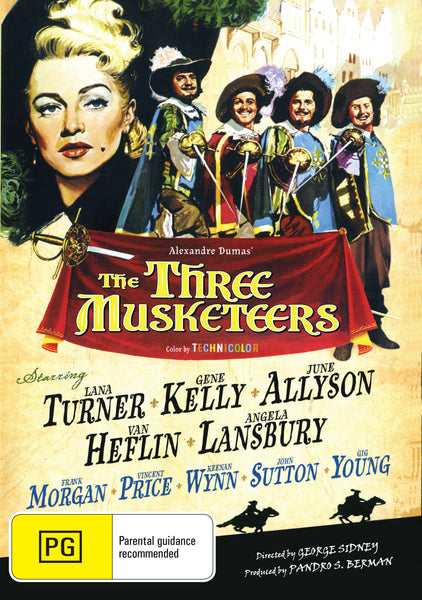 Buy Online The Three Musketeers (1948) - DVD - Lana Turner, Gene Kelly | Best Shop for Old classic and hard to find movies on DVD - Timeless Classic DVD