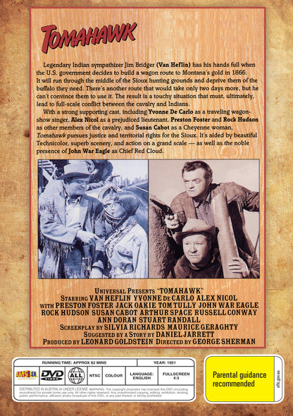 Buy Online Tomahawk (1951) - DVD - Van Heflin, Yvonne De Carlo | Best Shop for Old classic and hard to find movies on DVD - Timeless Classic DVD
