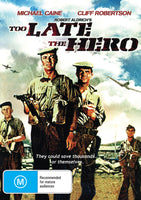 Buy Online Too Late the Hero (1970) - DVD - Michael Caine, Cliff Robertson | Best Shop for Old classic and hard to find movies on DVD - Timeless Classic DVD