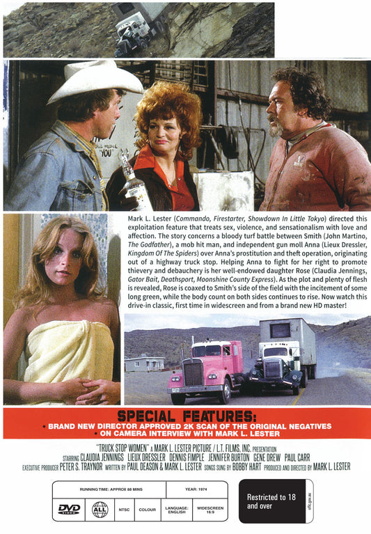 Buy Online Truck Stop Women (1974) - DVD - Claudia Jennings, Lieux Dressler | Best Shop for Old classic and hard to find movies on DVD - Timeless Classic DVD