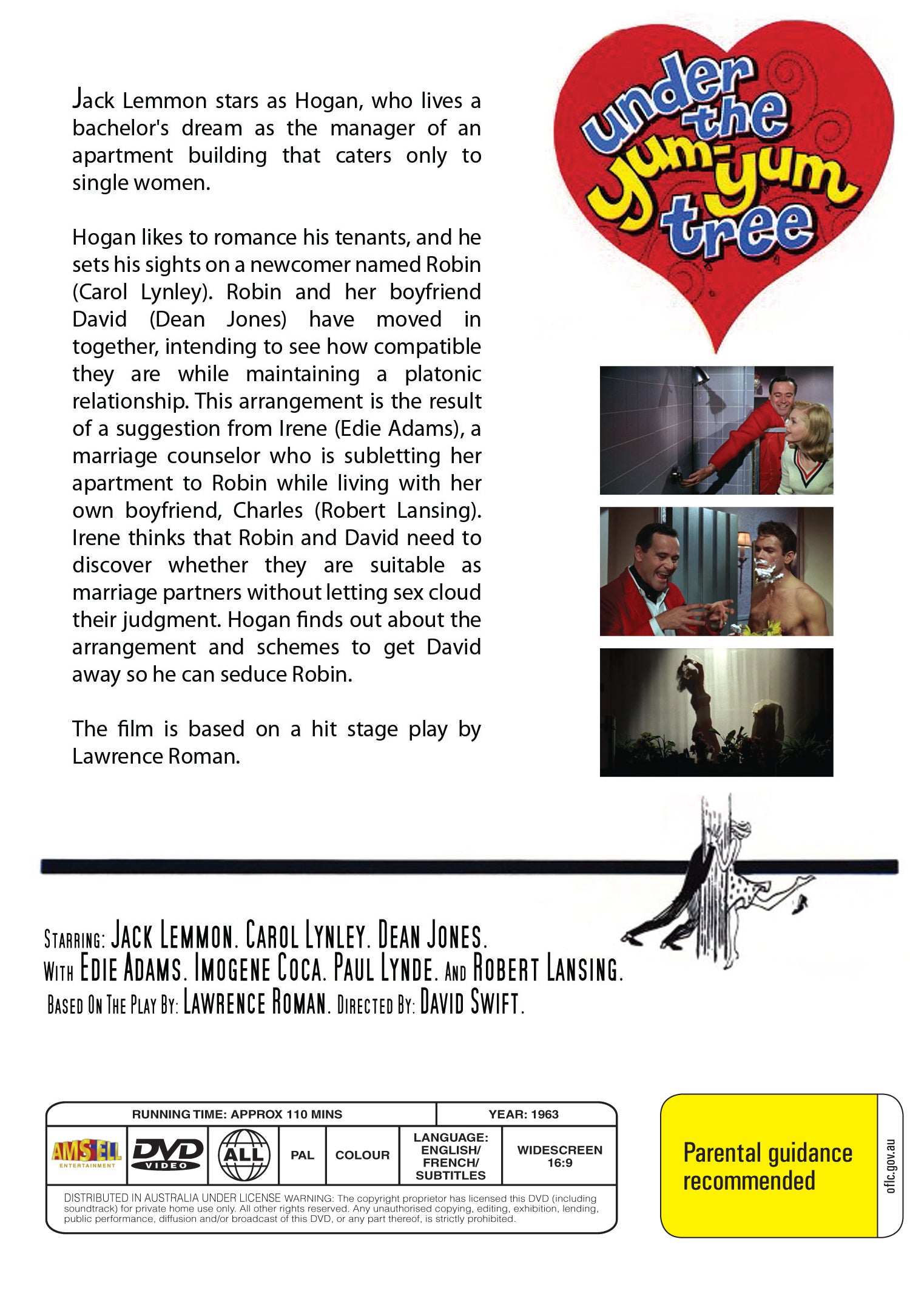 Buy Online Under the Yum Yum Tree (1963) - DVD - Jack Lemmon, Carol Lynley | Best Shop for Old classic and hard to find movies on DVD - Timeless Classic DVD