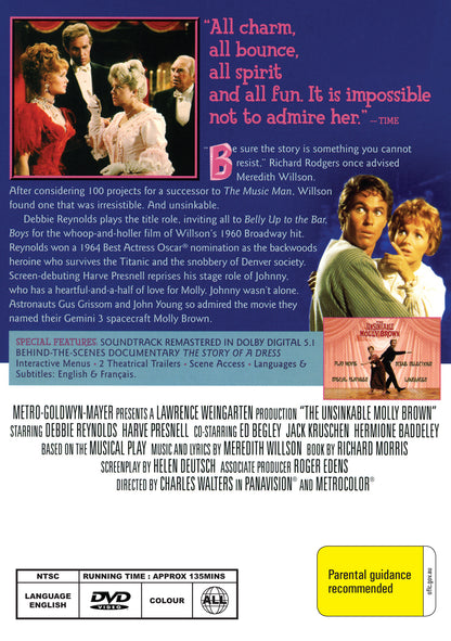 Buy Online The Unsinkable Molly Brown (1964) - DVD - Debbie Reynolds, Harve Presnell | Best Shop for Old classic and hard to find movies on DVD - Timeless Classic DVD