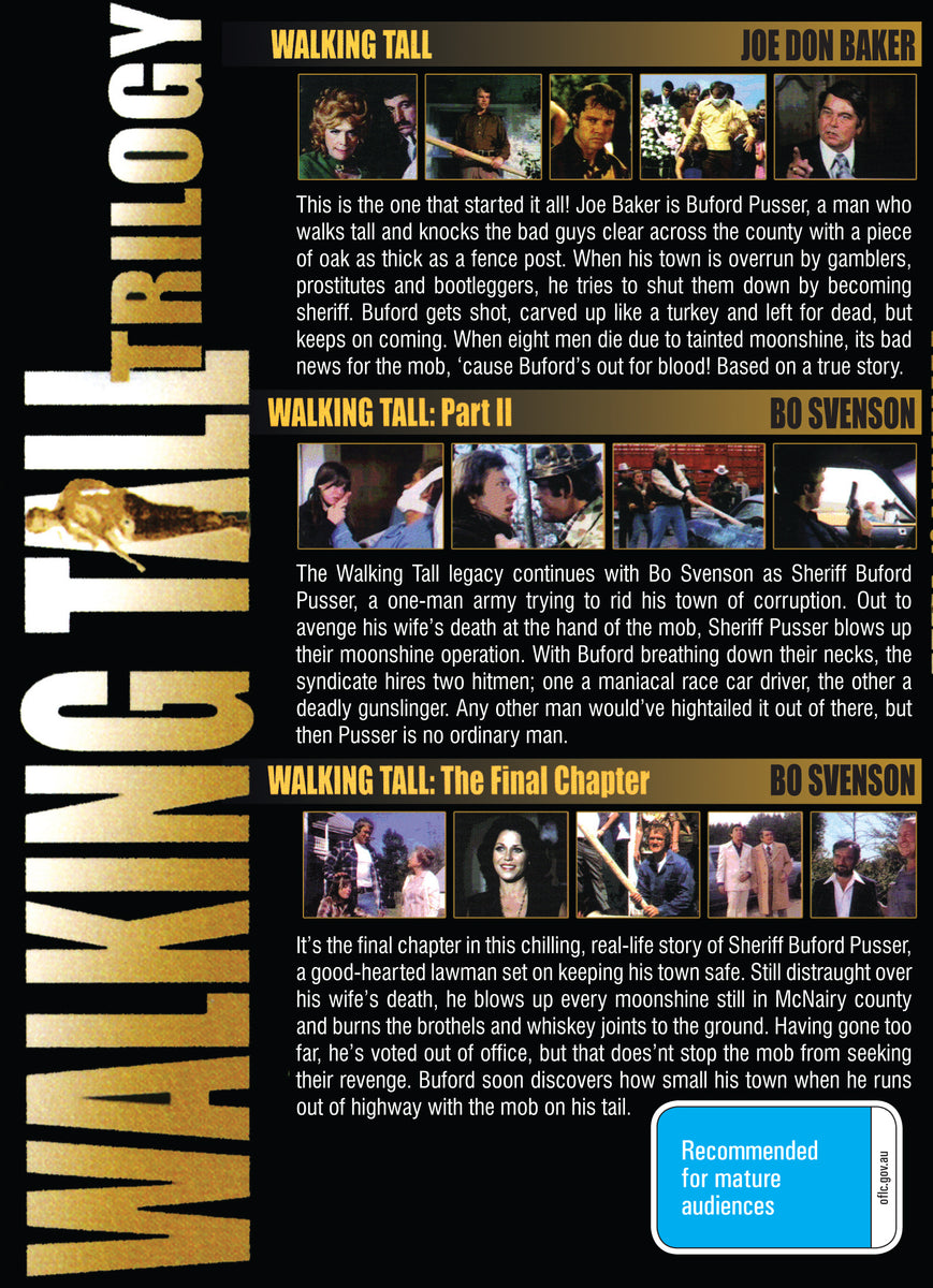 Walking Tall Trilogy - DVD - Joe Don Baker, Bo Svenson