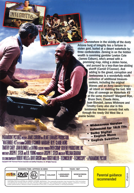 Buy Online Waterhole #3 (1967) - DVD - James Coburn, Carroll O'Connor | Best Shop for Old classic and hard to find movies on DVD - Timeless Classic DVD