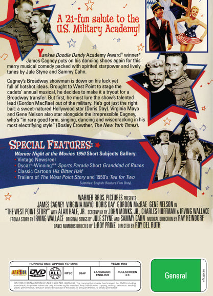 Buy Online The West Point Story (1950) - DVD - James Cagney, Virginia Mayo | Best Shop for Old classic and hard to find movies on DVD - Timeless Classic DVD