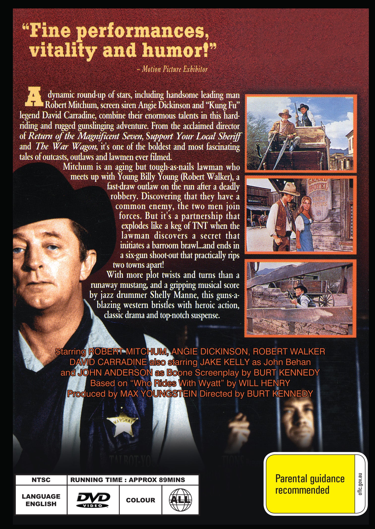 Buy Online Young Billy Young (1969) - DVD - Robert Mitchum, Angie Dickinson | Best Shop for Old classic and hard to find movies on DVD - Timeless Classic DVD