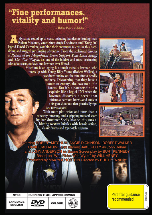 Buy Online Young Billy Young (1969) - DVD - Robert Mitchum, Angie Dickinson | Best Shop for Old classic and hard to find movies on DVD - Timeless Classic DVD